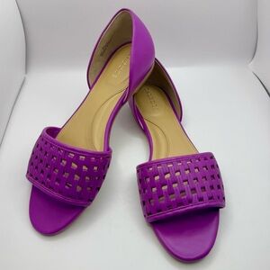 Talbots Purple Leona Woven Nappa Leather Sandals Size 7.5